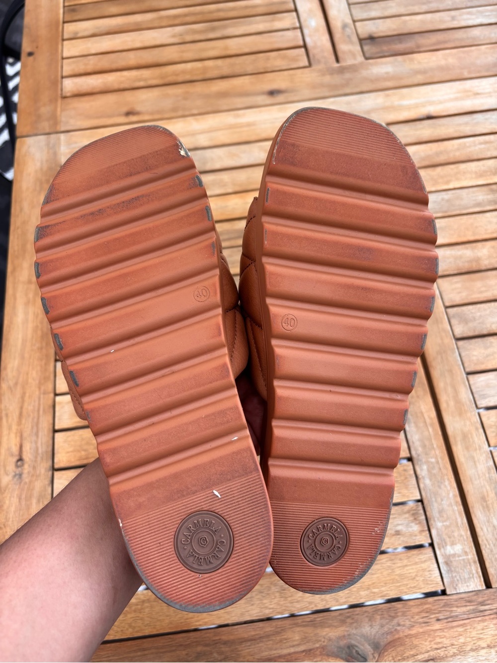 CARMELAS | women’s leather slides | Size 40 - Picture 4 of 5